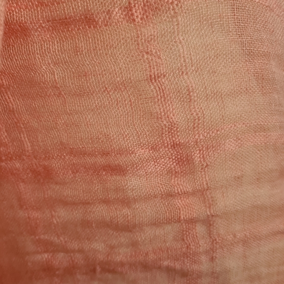 Country Road Elegant 100% Linen Coral Scarf Shawl Wrap - Picture 6 of 9
